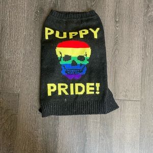 Skull cashmere puppy pride sweater